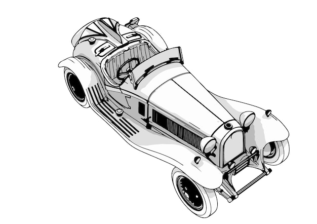 Un dibujo de un auto con la palabra "la palabra".