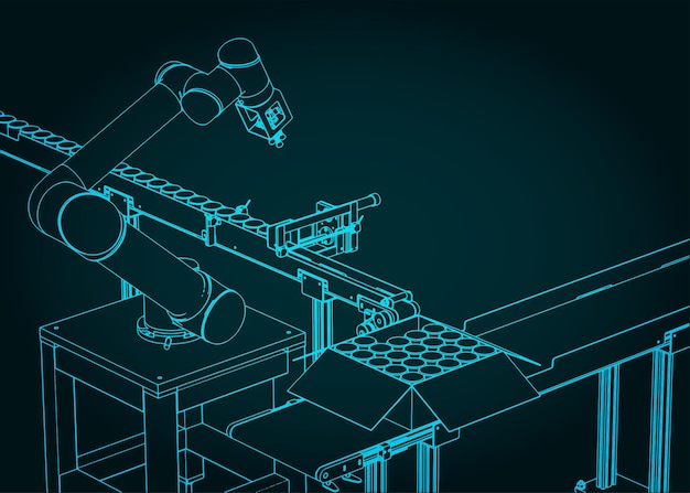 Dibujo automatizado de la línea de fábrica