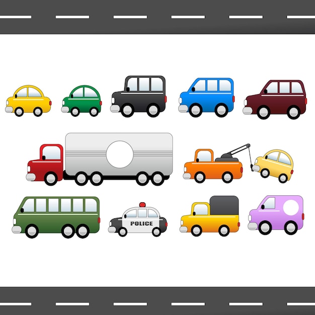 Un dibujo de autos con la palabra remolque