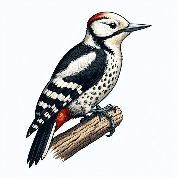 Vector un dibujo de un ave en una rama con un pájaro en él