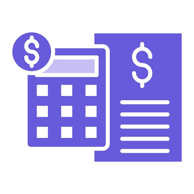 un dibujo azul y blanco de una calculadora con una calculadora en él