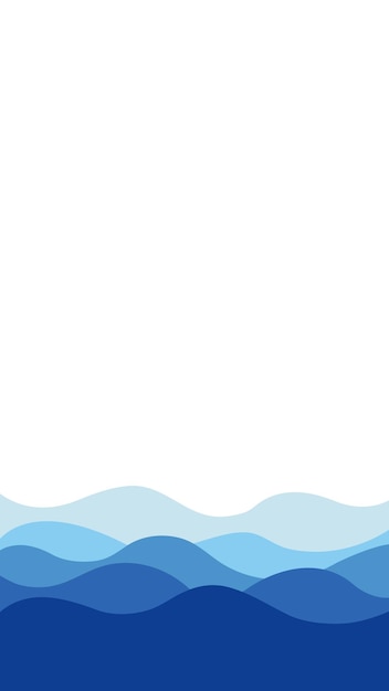 un dibujo azul y blanco de un océano de olas diseño abstracto vector