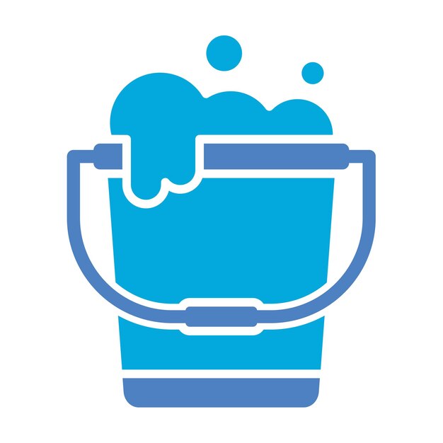 un dibujo azul y blanco de una olla con una tapa azul y las palabras baño en ella