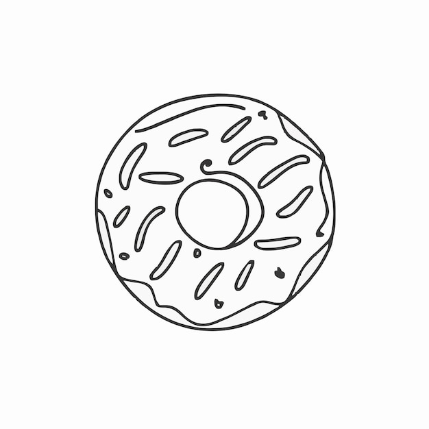 un dibujo de un bagel con semillas en él