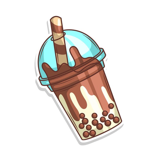 un dibujo de un batido con un pincel en él