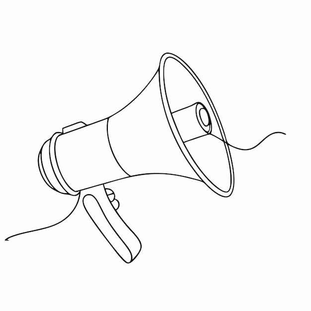 un dibujo en blanco y negro de un altavoz con un micrófono en él