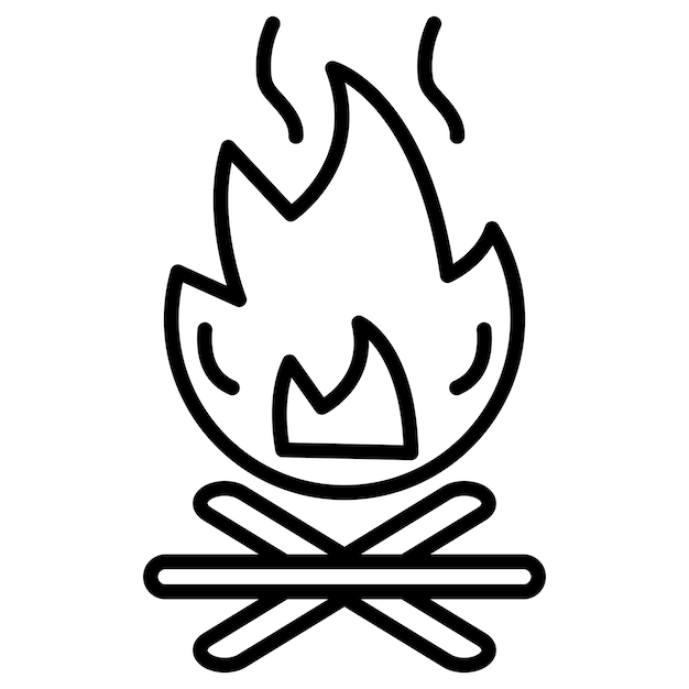 un dibujo en blanco y negro de una antorcha en llamas