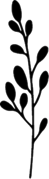 un dibujo en blanco y negro de un árbol con las hojas dibujadas en él