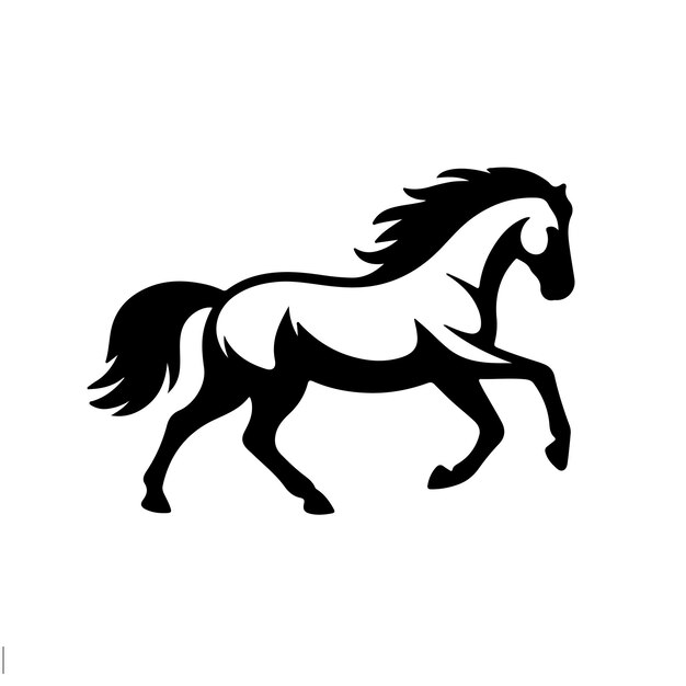 un dibujo en blanco y negro de un caballo con un caballo en él