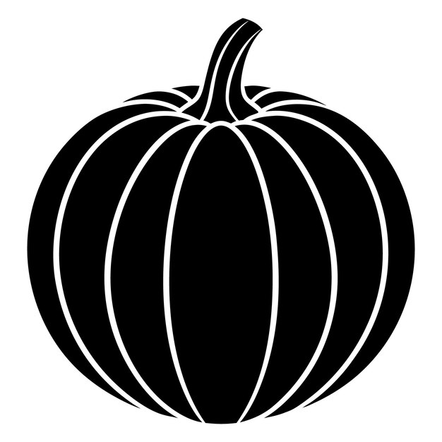 un dibujo en blanco y negro de una calabaza con una línea negra y blanca