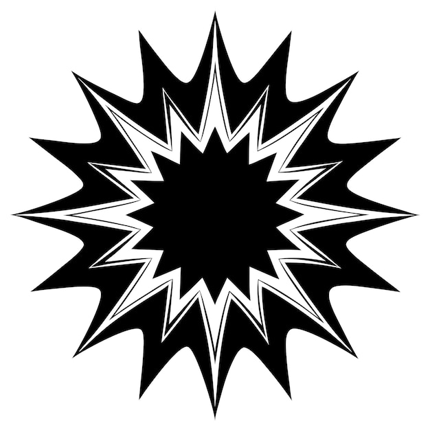 un dibujo en blanco y negro de un círculo con un centro negro