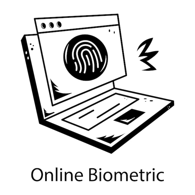 un dibujo en blanco y negro de una computadora portátil con un gráfico de un dispositivo digital en él