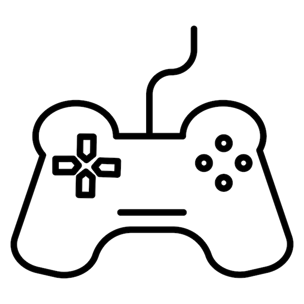 un dibujo en blanco y negro de un controlador con una cruz en él
