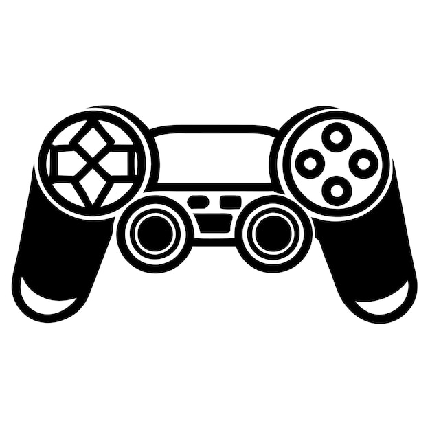 un dibujo en blanco y negro de un controlador de videojuegos