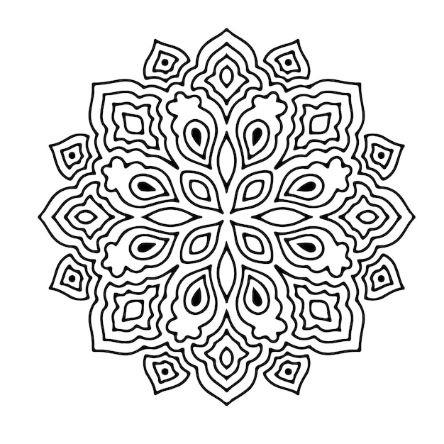 un dibujo en blanco y negro de un copo de nieve