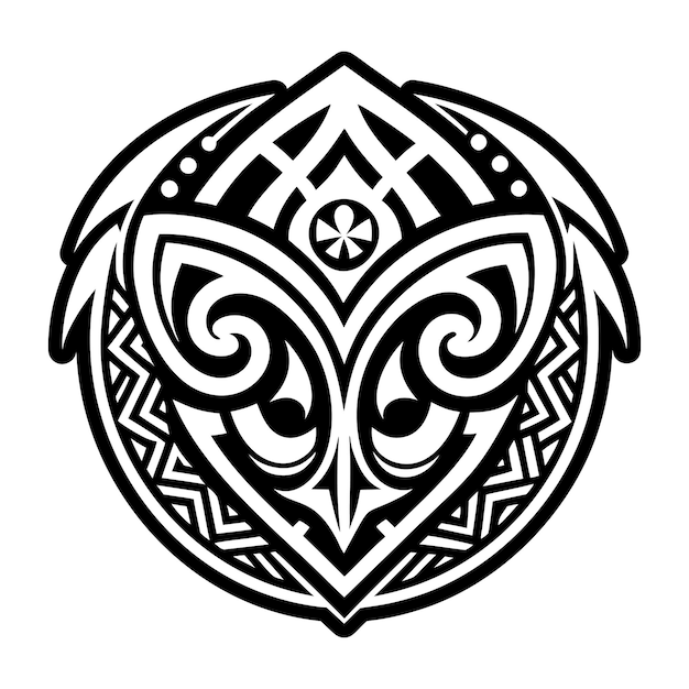 un dibujo en blanco y negro de un corazón con un patrón en él