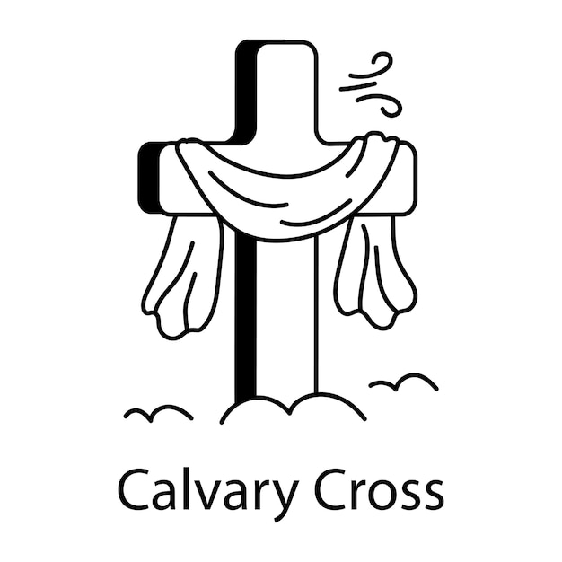 un dibujo en blanco y negro de una cruz con las palabras Cristo en ella