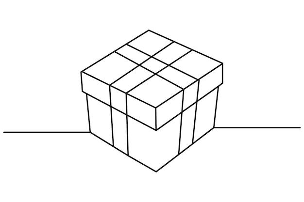 un dibujo en blanco y negro de un cubo con una línea que lo atraviesa