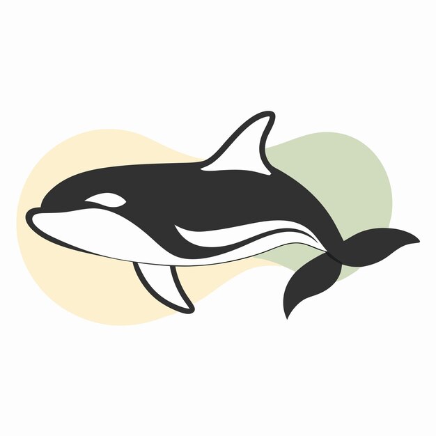 un dibujo en blanco y negro de un delfín y la palabra ballena