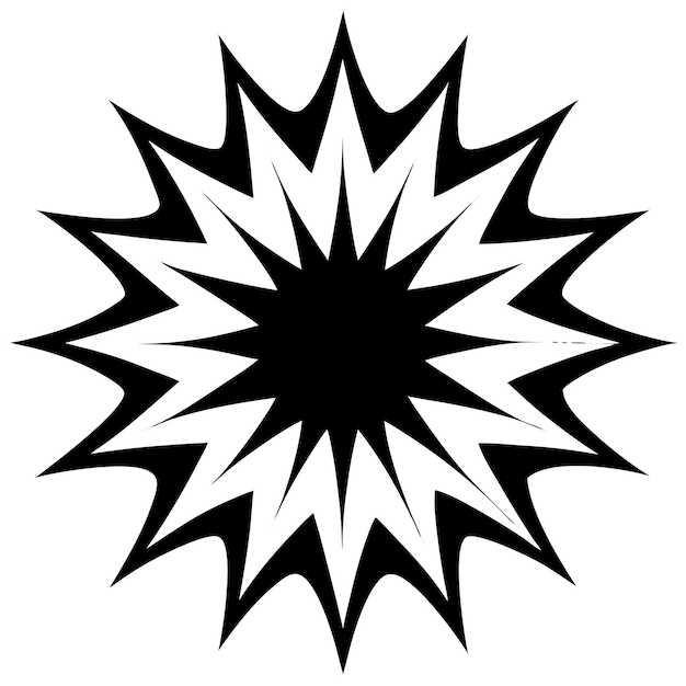 un dibujo en blanco y negro de un diseño en forma de estrella