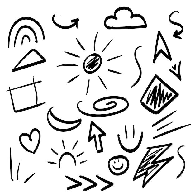 un dibujo en blanco y negro del diseño garabateado o garabateado