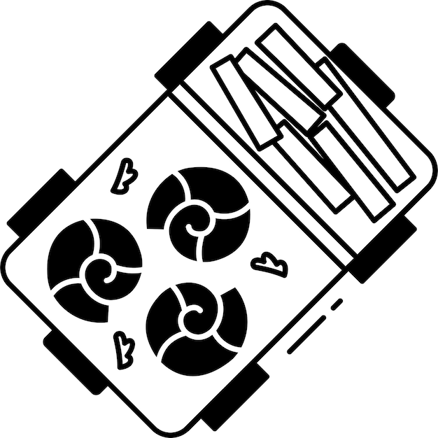 un dibujo en blanco y negro de un dispositivo con el número 14 en él