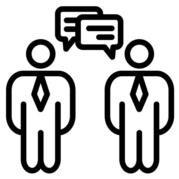 un dibujo en blanco y negro de dos personas con una burbuja de habla