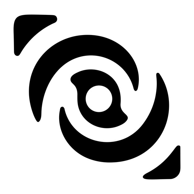 un dibujo en blanco y negro de una espiral con una espiral en el medio