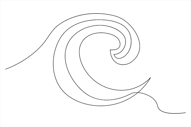un dibujo en blanco y negro de una espiral