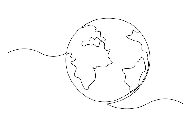 un dibujo en blanco y negro de un globo con un alambre a su alrededor