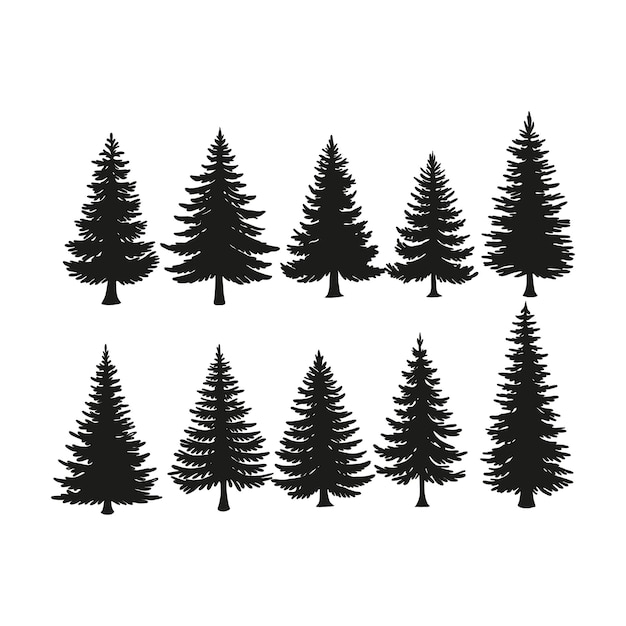 un dibujo en blanco y negro de un grupo de árboles con las palabras Navidad en él