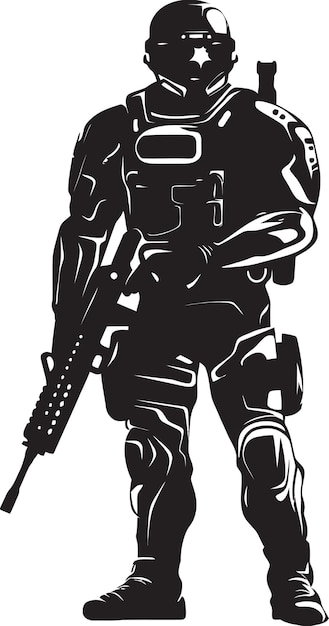 Vector un dibujo en blanco y negro de un hombre en uniforme con el número 4 en él