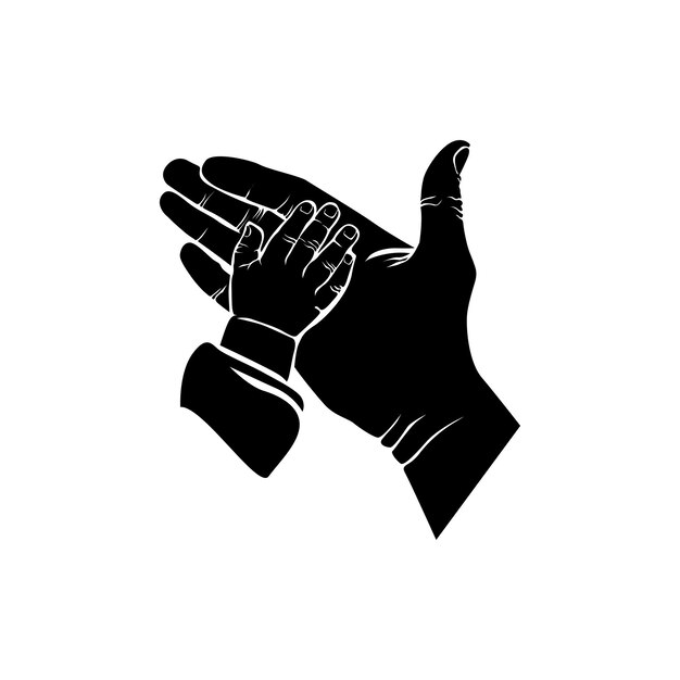 un dibujo en blanco y negro de las manos de un hombre con una corbata en él