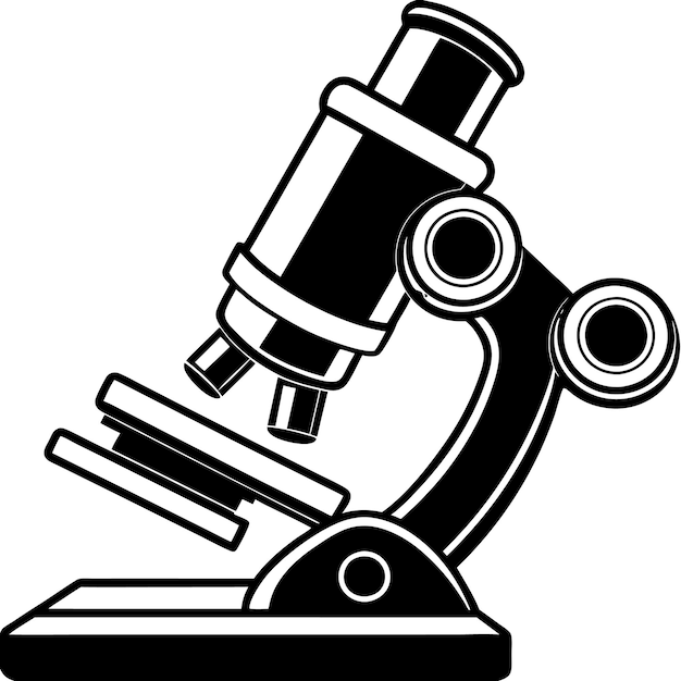 un dibujo en blanco y negro de un microscopio con la palabra prueba en él