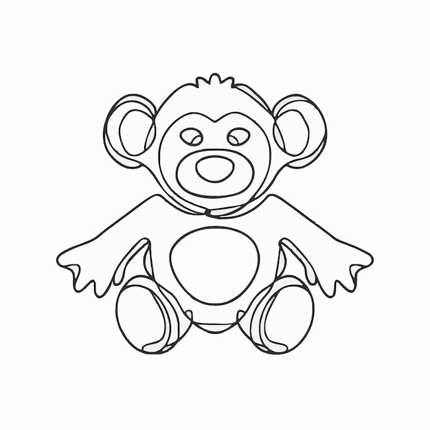 un dibujo en blanco y negro de un mono con un mono en él