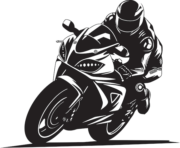 un dibujo en blanco y negro de una motocicleta con un casco en él