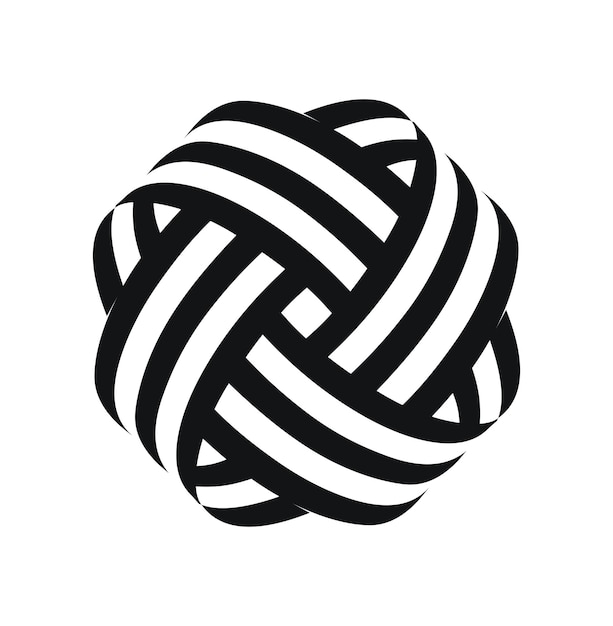 Un dibujo en blanco y negro de un nudo con la palabra celta