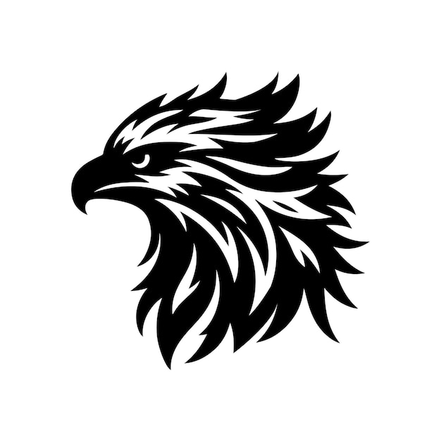 un dibujo en blanco y negro de un pájaro negro con una cabeza negra