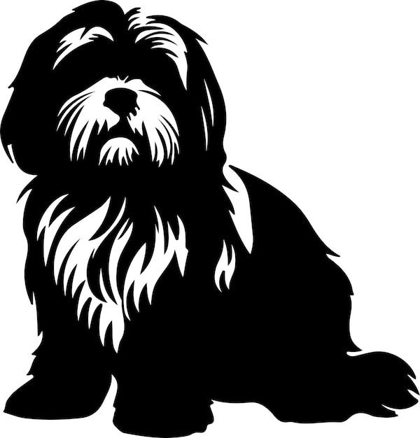 un dibujo en blanco y negro de un perro con una cara blanca