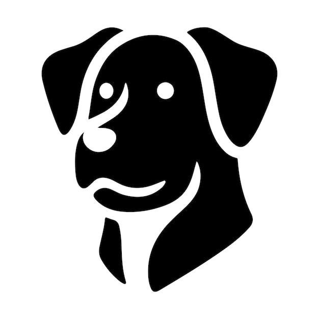 un dibujo en blanco y negro de un perro con un collar blanco