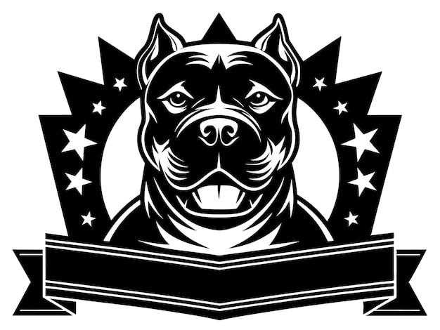 Un dibujo en blanco y negro de un perro con estrellas y estrellas en él