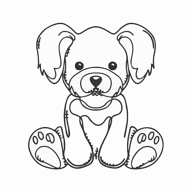 un dibujo en blanco y negro de un perro con la palabra perro en él