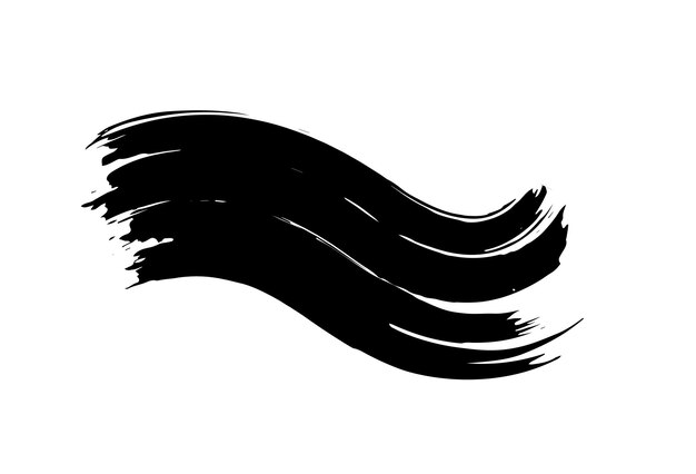 un dibujo en blanco y negro de un pincel negro