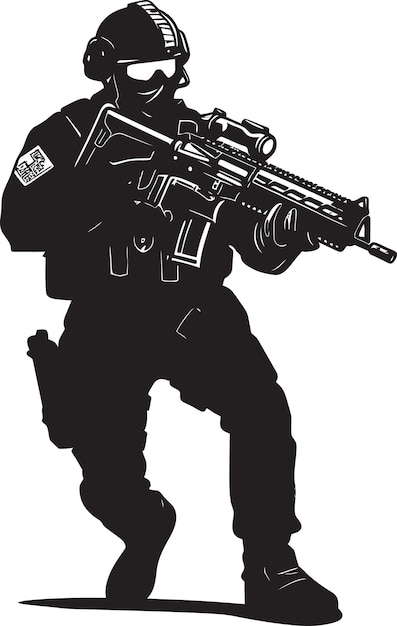 Vector un dibujo en blanco y negro de una pistola