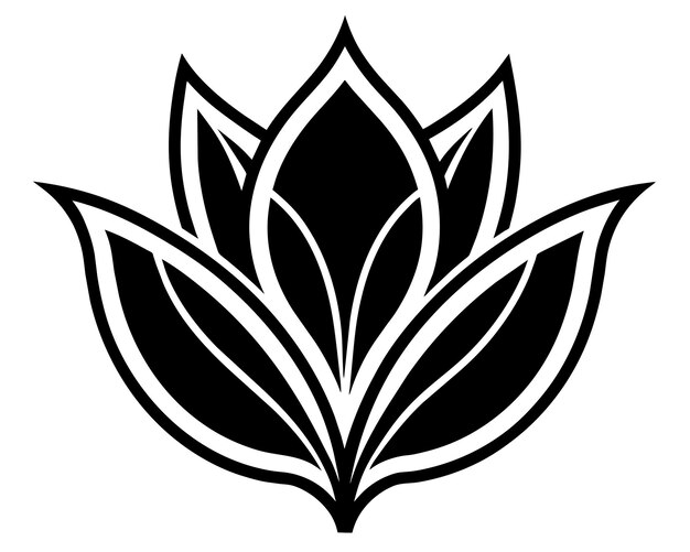 un dibujo en blanco y negro de una planta con una flor negra en ella