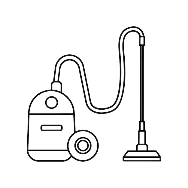 un dibujo en blanco y negro de un robot con una manguera unida a él