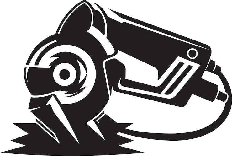 Vector un dibujo en blanco y negro de una rueda con un círculo y un círculo en él