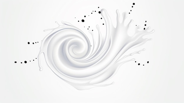Vector un dibujo en blanco y negro de un salto de leche