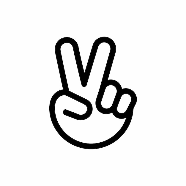 un dibujo en blanco y negro de un signo de paz