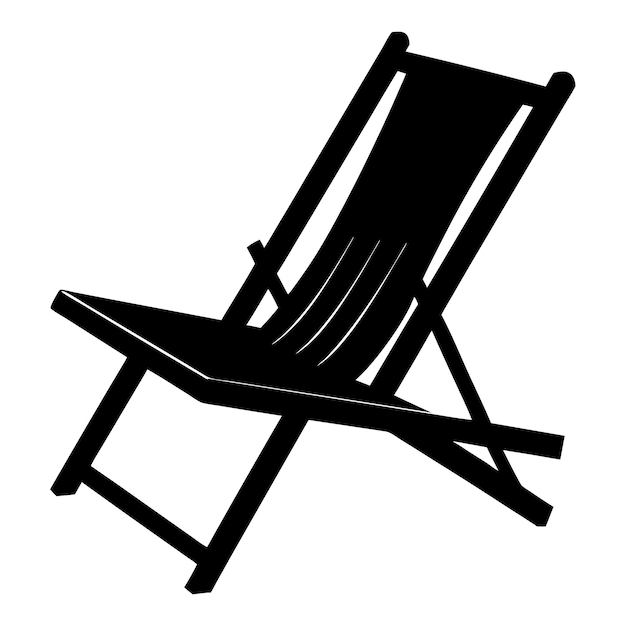 un dibujo en blanco y negro de una silla de balanceo con un fondo blanco